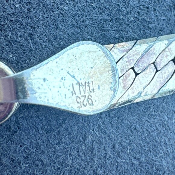 VTG Sterling Silver 925 Herringbone Chain Bracelet Lobster Clasp Size 8" Length - Picture 7 of 11